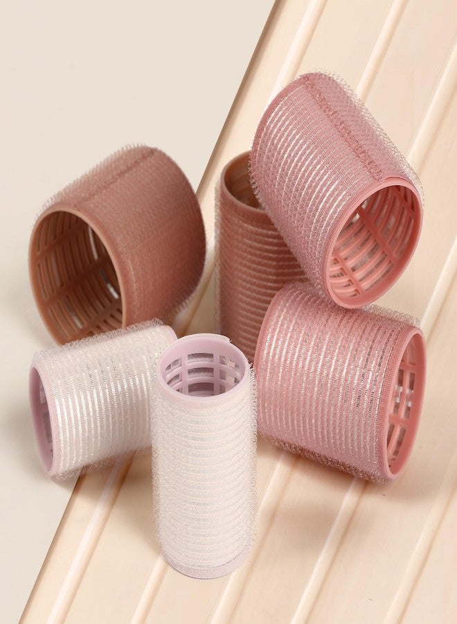 xnicx 18pcs Ceramic Ionic Thermal Hair Rollers,Self-Grip Hair Roller Set Hair Curlers,Rollers Hair Curlers to Sleep In for Hair Blowout Look,Salon Quality for Long Short Hair(Brown Pink White) - Image 4